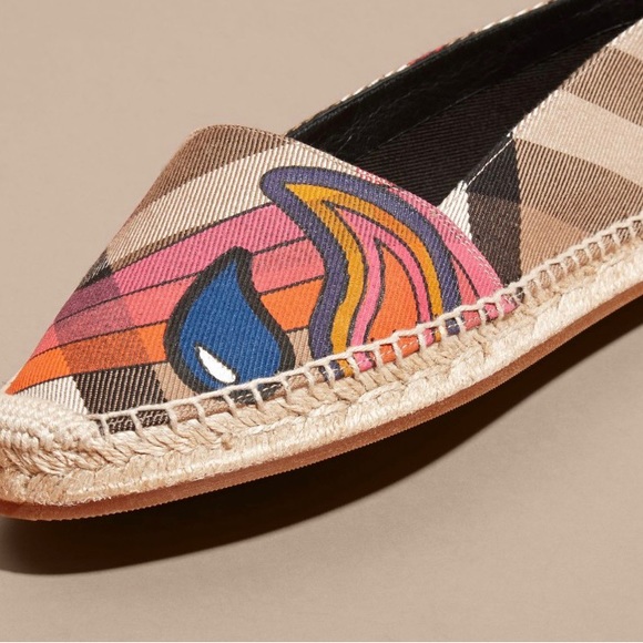 Canvas check rainbow print espadrille Burberry - Picture 7 of 11